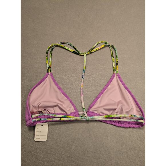 Victoria's Secret Bikini Top Women's‎ Large Purple Racer String Y2K EUC - Picture 3 of 10